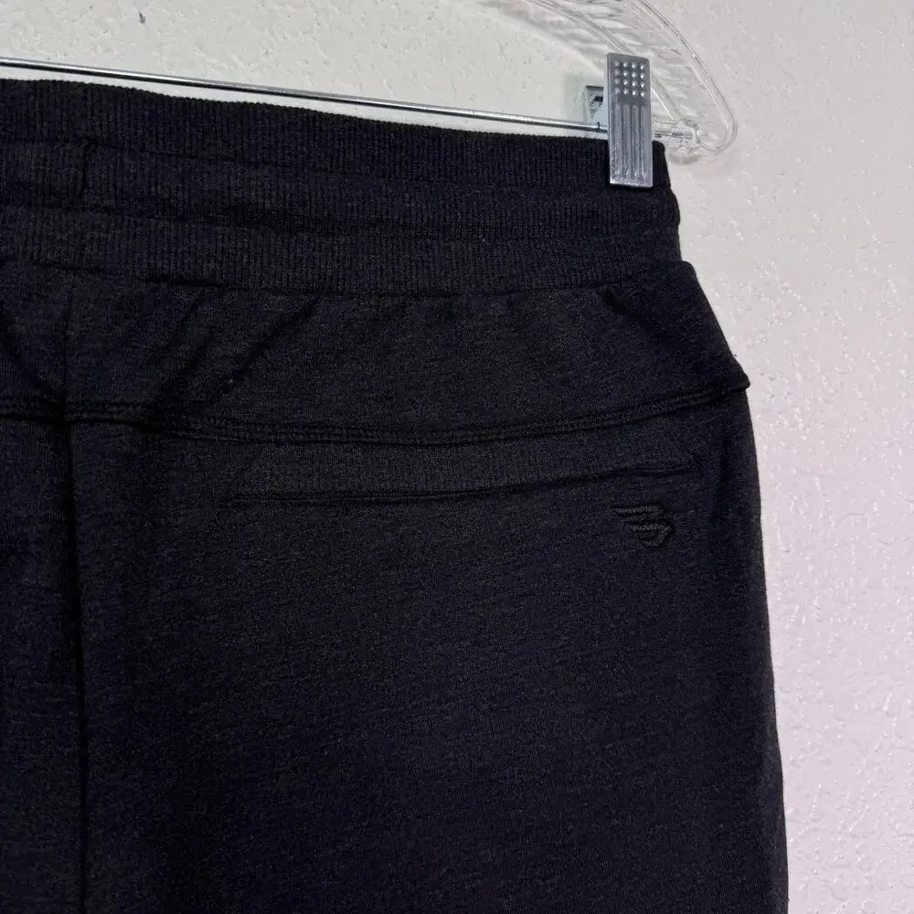Burlebo Sweatpants Mens Small Black Fleece Joggers Elastic Waist Pockets Lounge - Picture 6 of 11